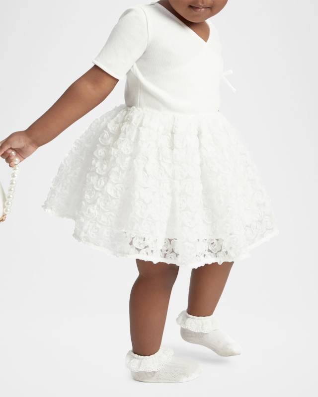 Girl's Andi Rosette A-Line Dress, Size 6M-